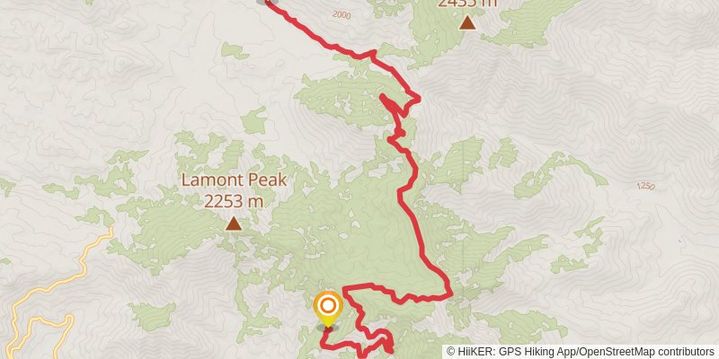 Pacific Crest Trail - Central California stage 3 Map