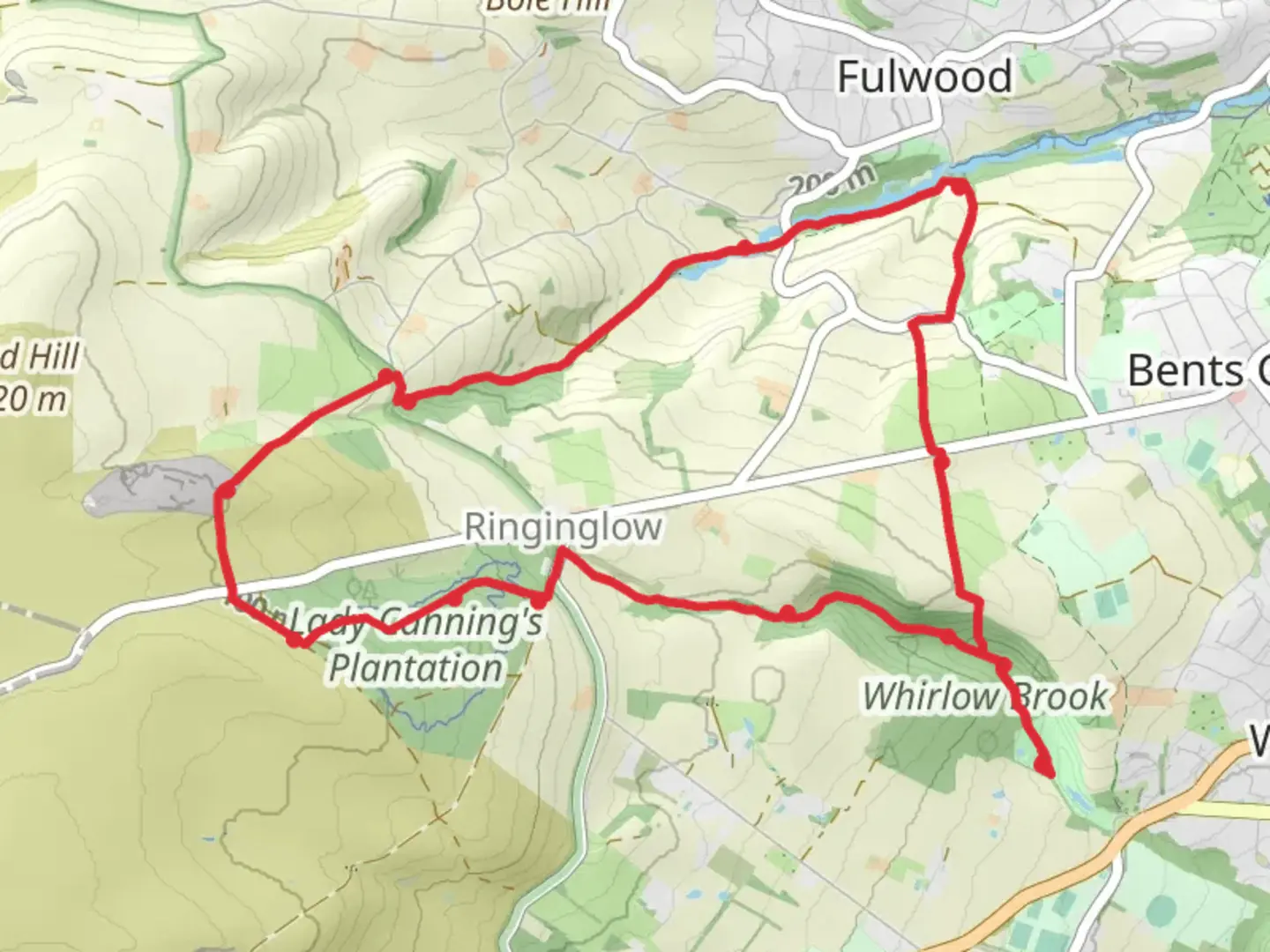 An image depicting the trail Ramblers 7th Oct and its surrounding area.