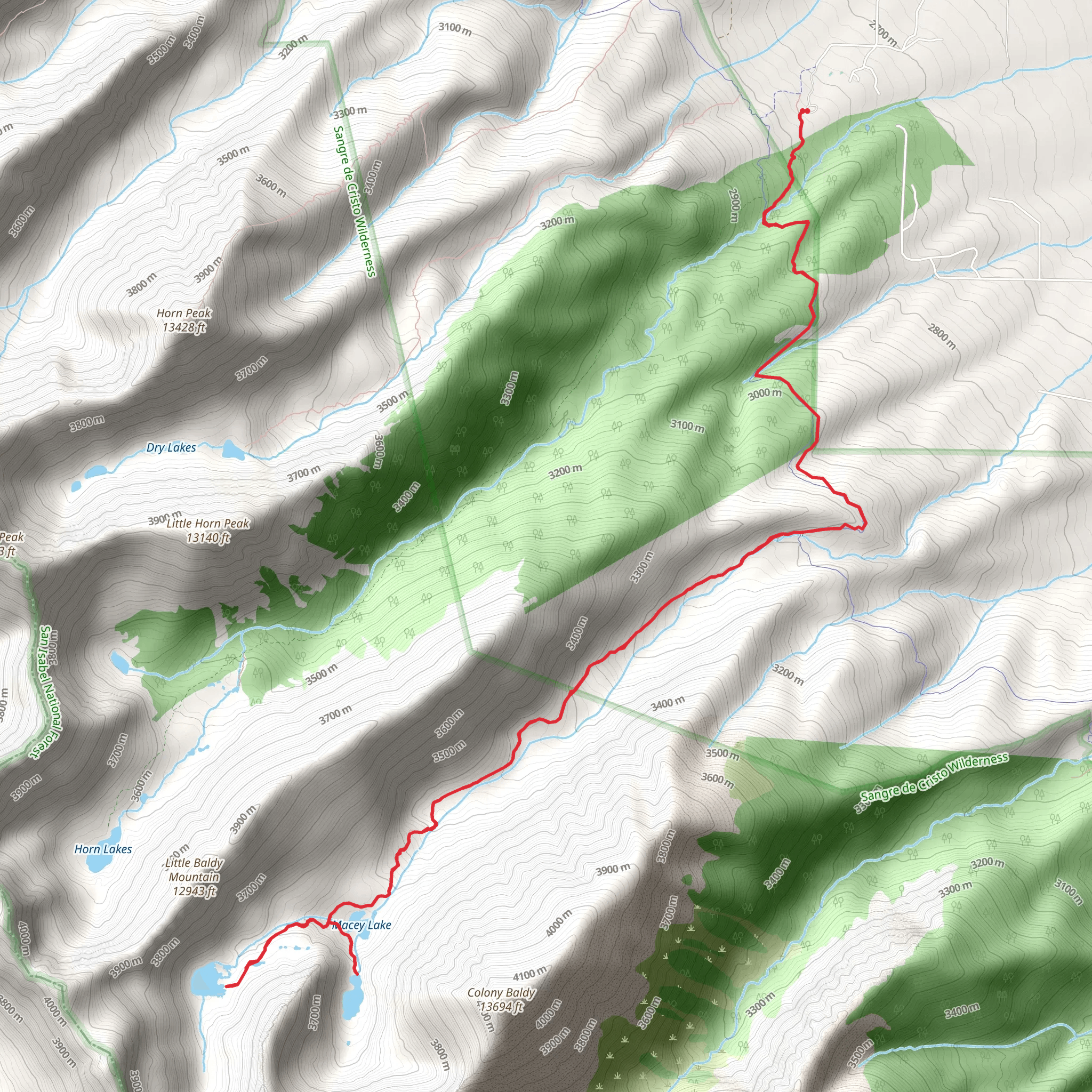Macey Trail via Rainbow Trail mobile static map