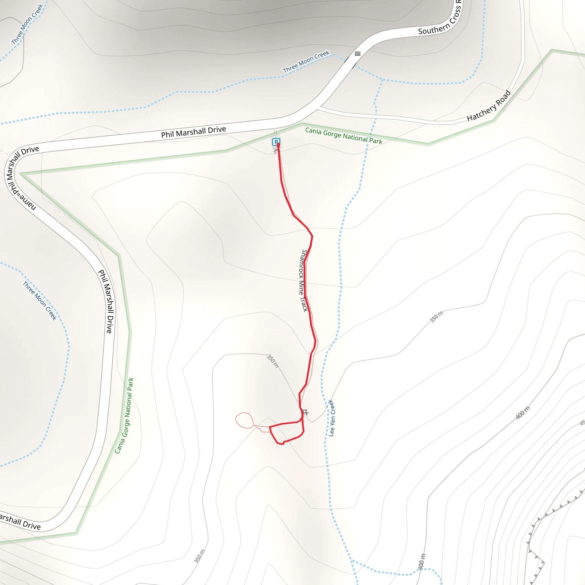Shamrock Mine Site Track mobile static map