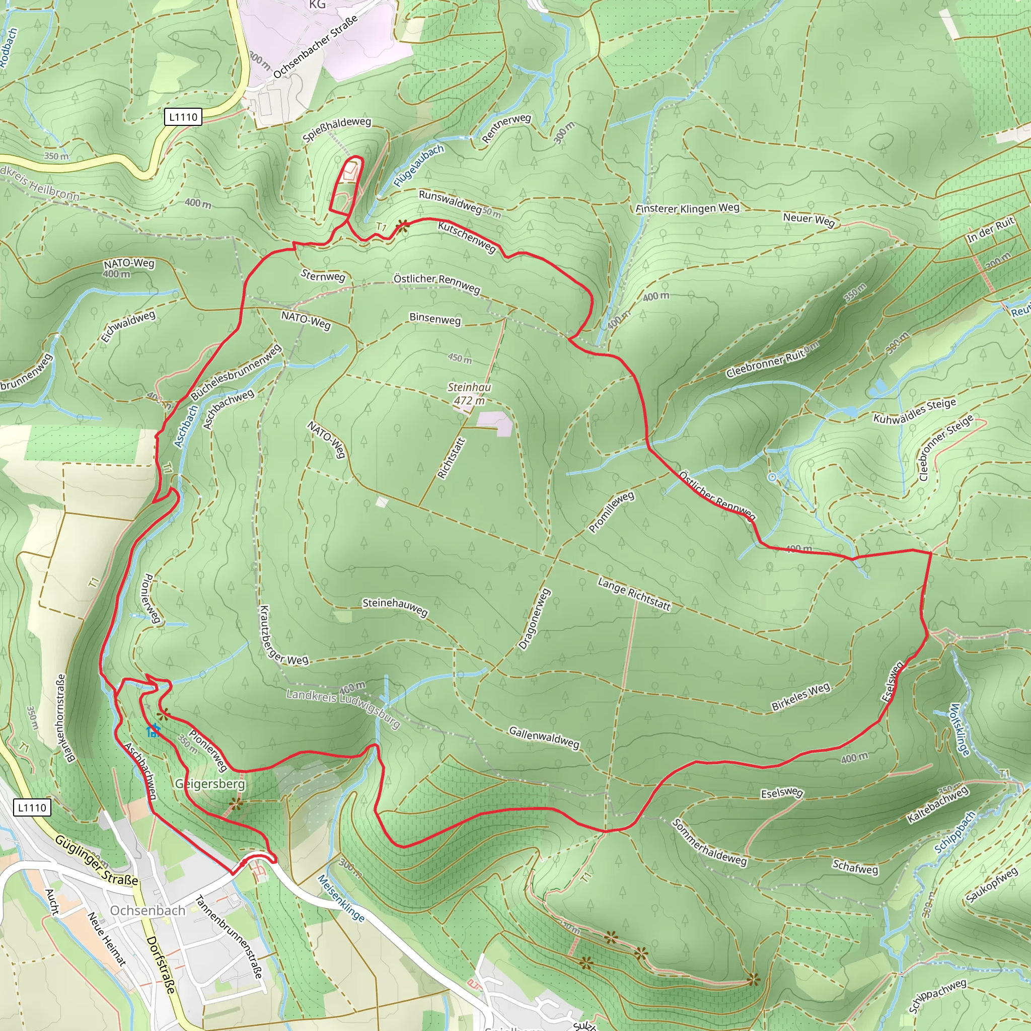 Vaihingen and Boennigheim Spielberg Loop mobile static map