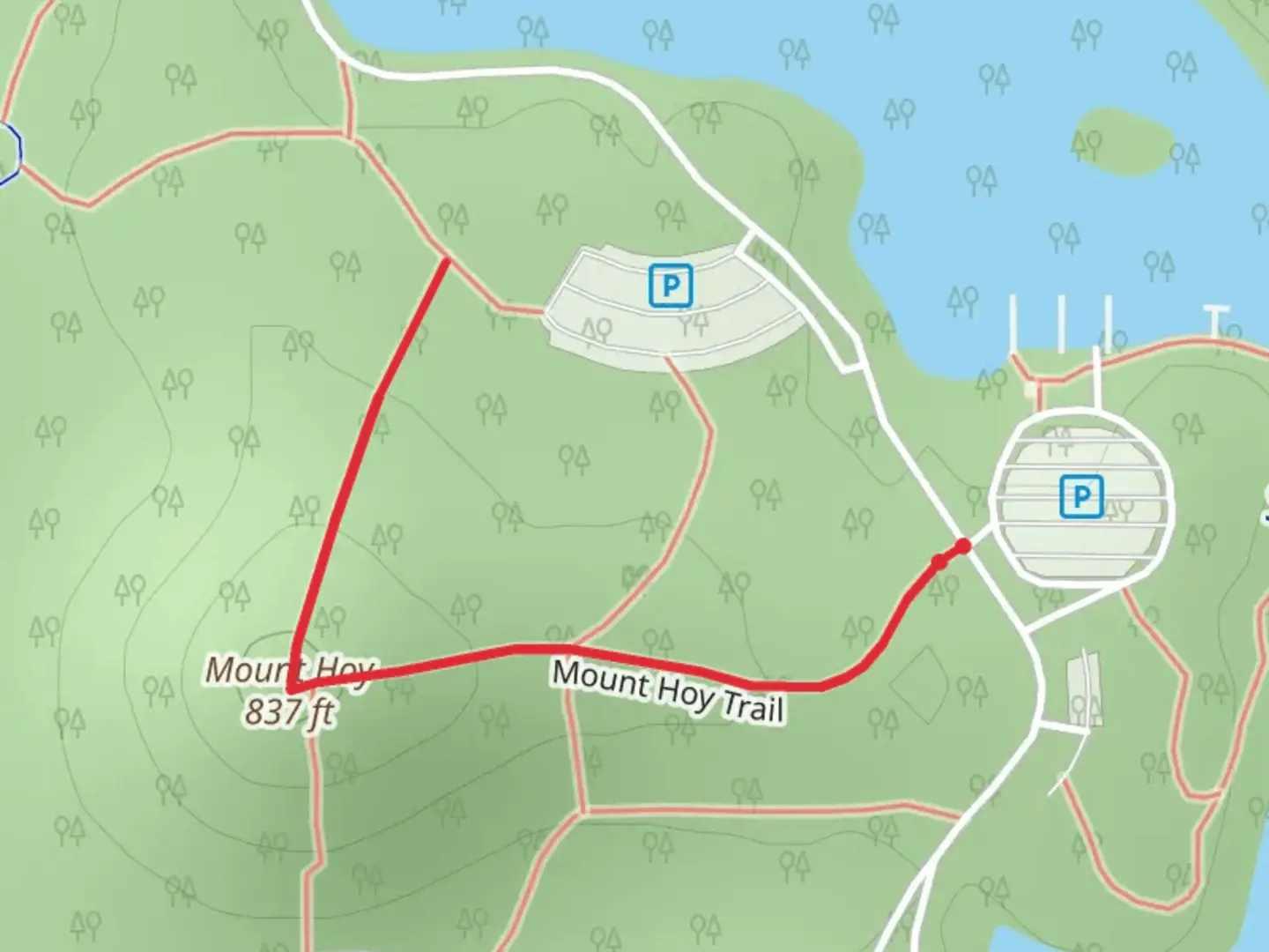 An image depicting the trail Mount Hoy Trail and its surrounding area.