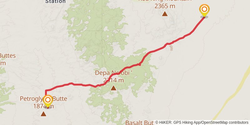 American Discovery Trail - Nevada stage 14 Map