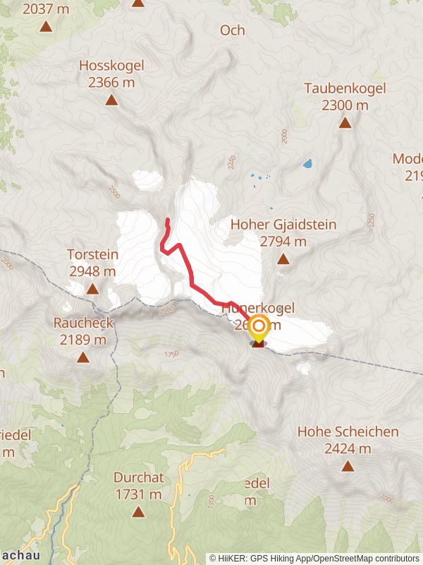 Dachstein Skywalk - Hohes Kreuz Trail mobile static map