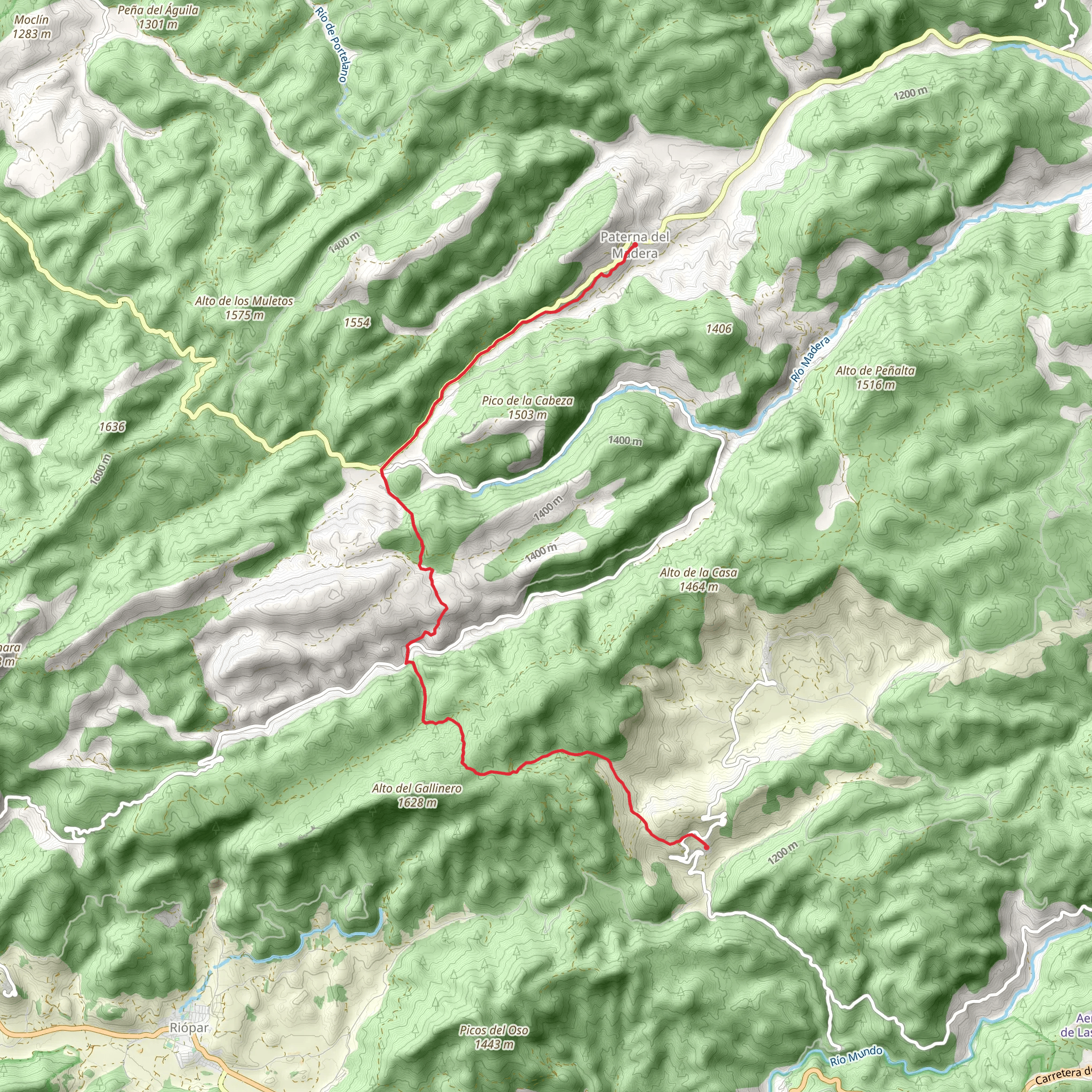 Historical Road Paterna - Cañada del Provencio mobile static map