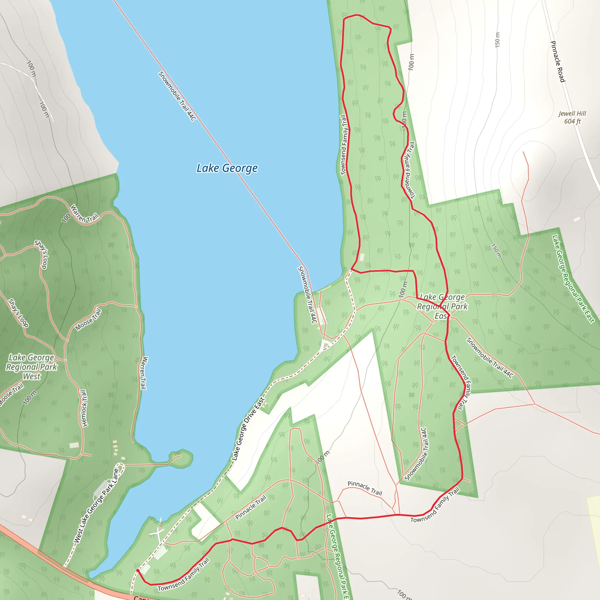 Townsend Family Trail Loop mobile static map