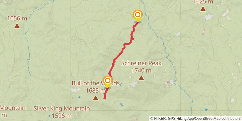 Dickey Creek Trail stage 2 Map