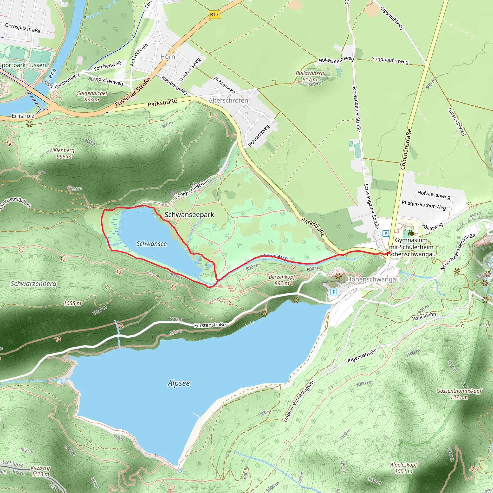 Schwansee Loop mobile static map