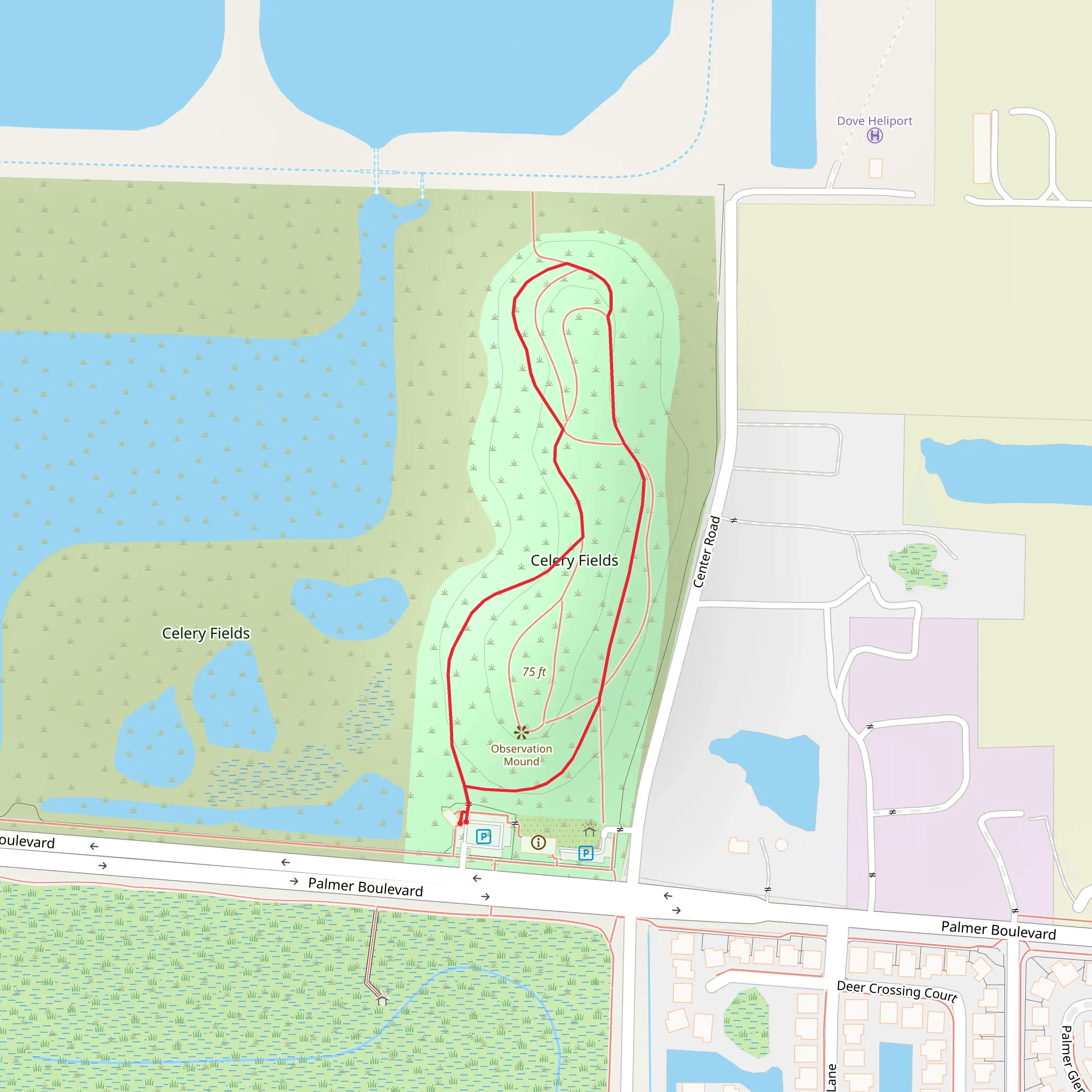 Celery Fields Loop mobile static map
