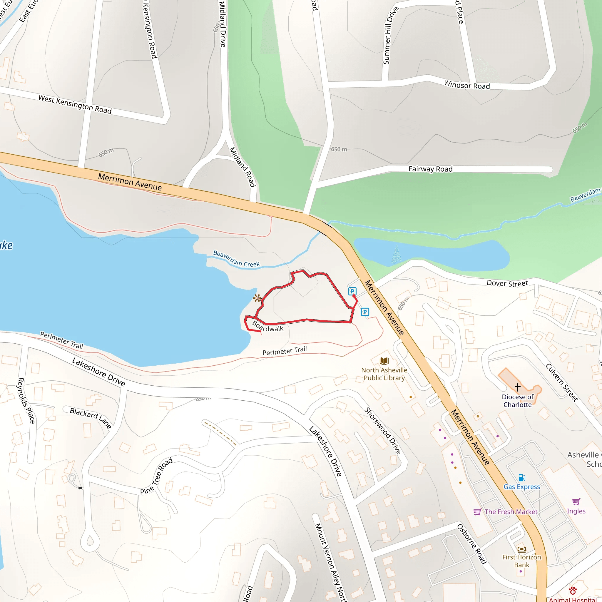 Boardwalk Loop mobile static map