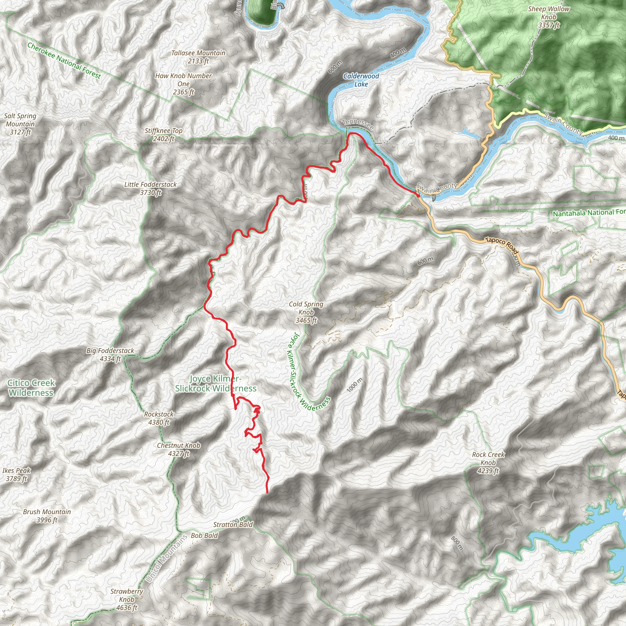 Slickrock Creek Trail mobile static map