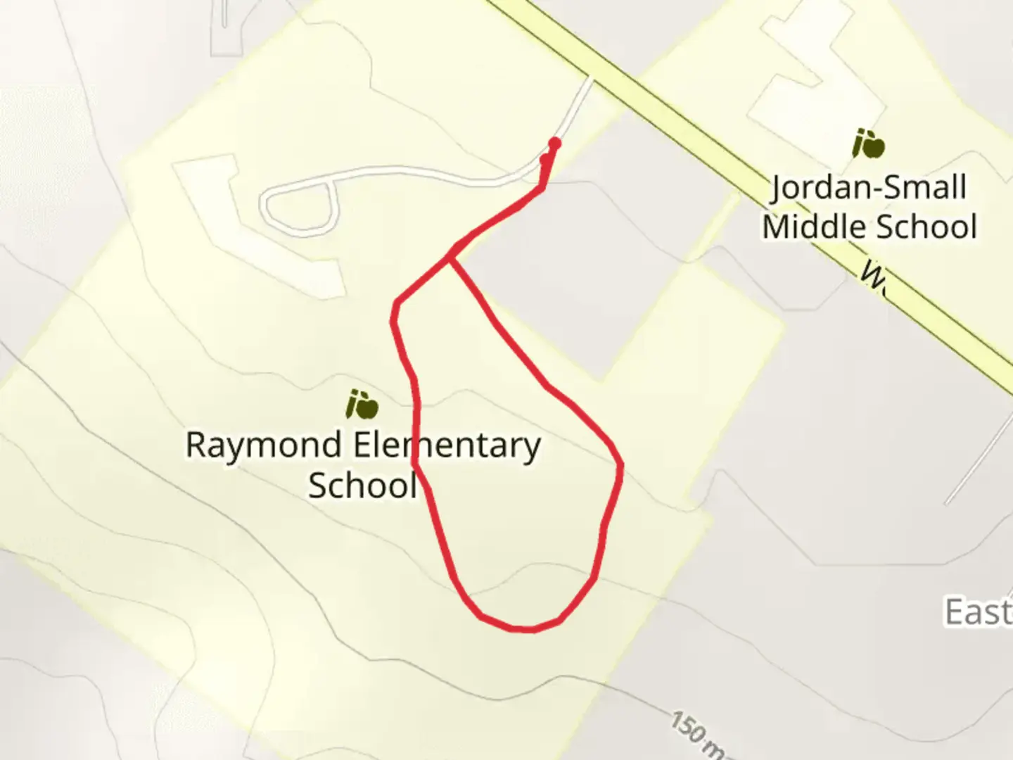 An image depicting the trail Webbs Mills Road Loop and its surrounding area.