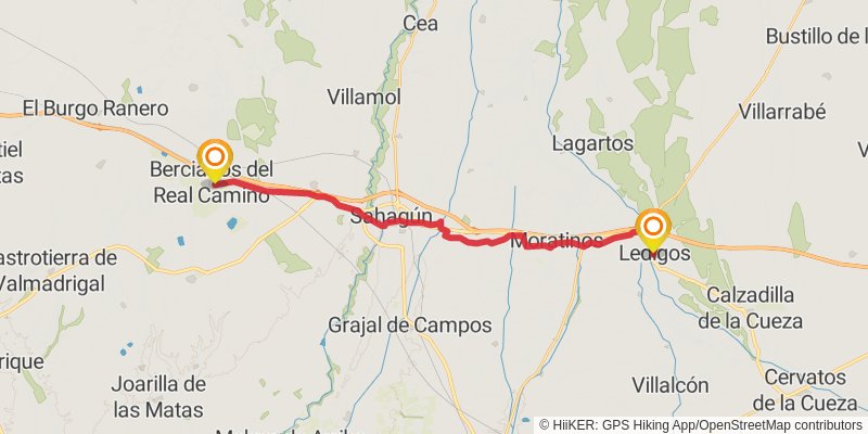 Camino Aragones stage 23 Map