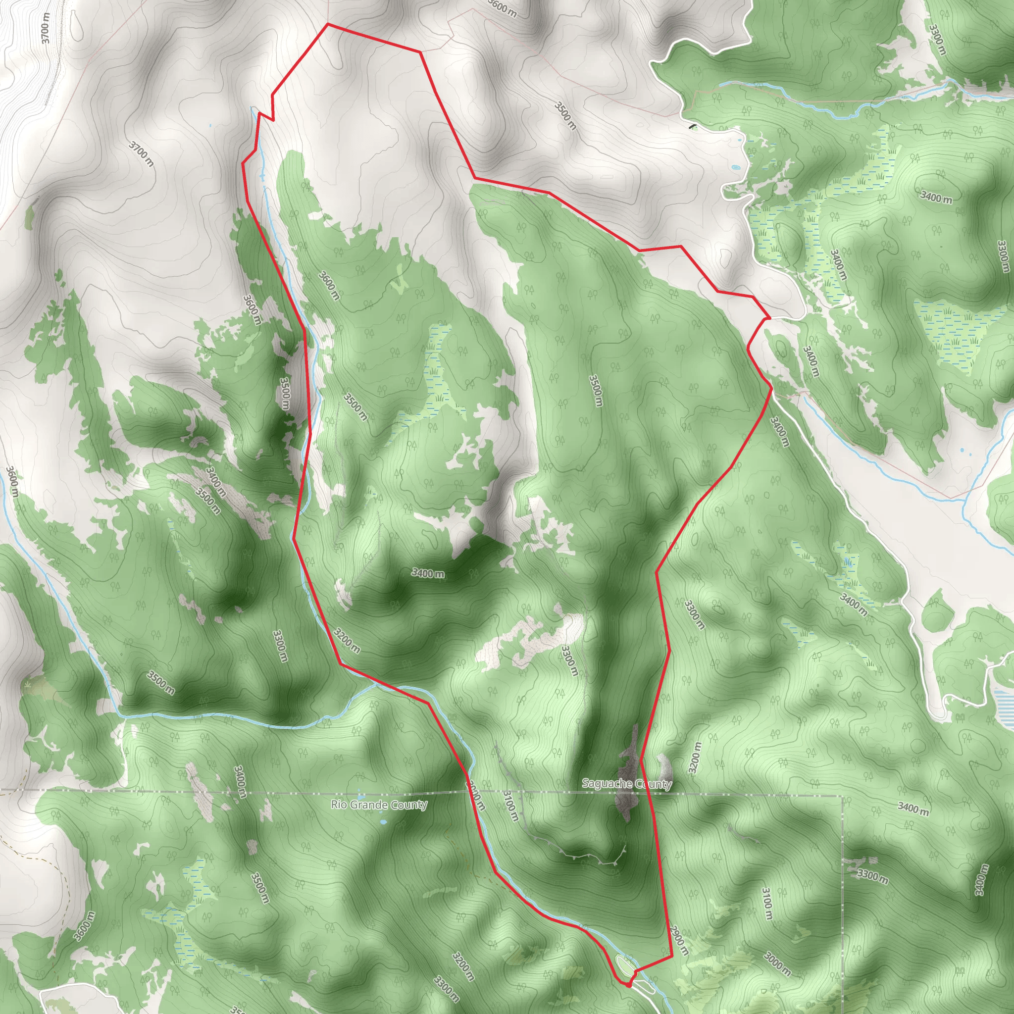 Embargo Creek and Groundhog Creek LoopLoop mobile static map