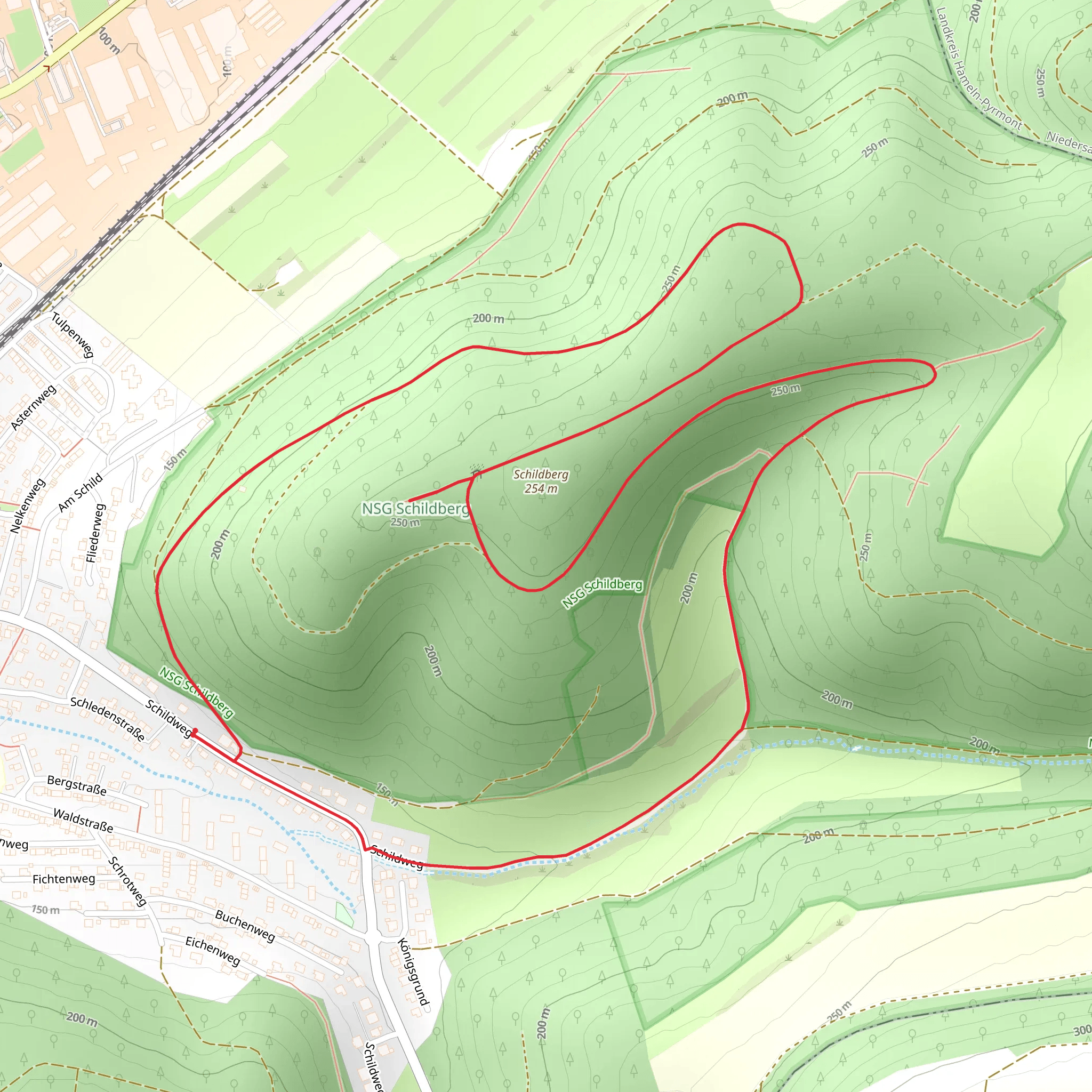 Schildberg and NSG Schildberg Loop mobile static map
