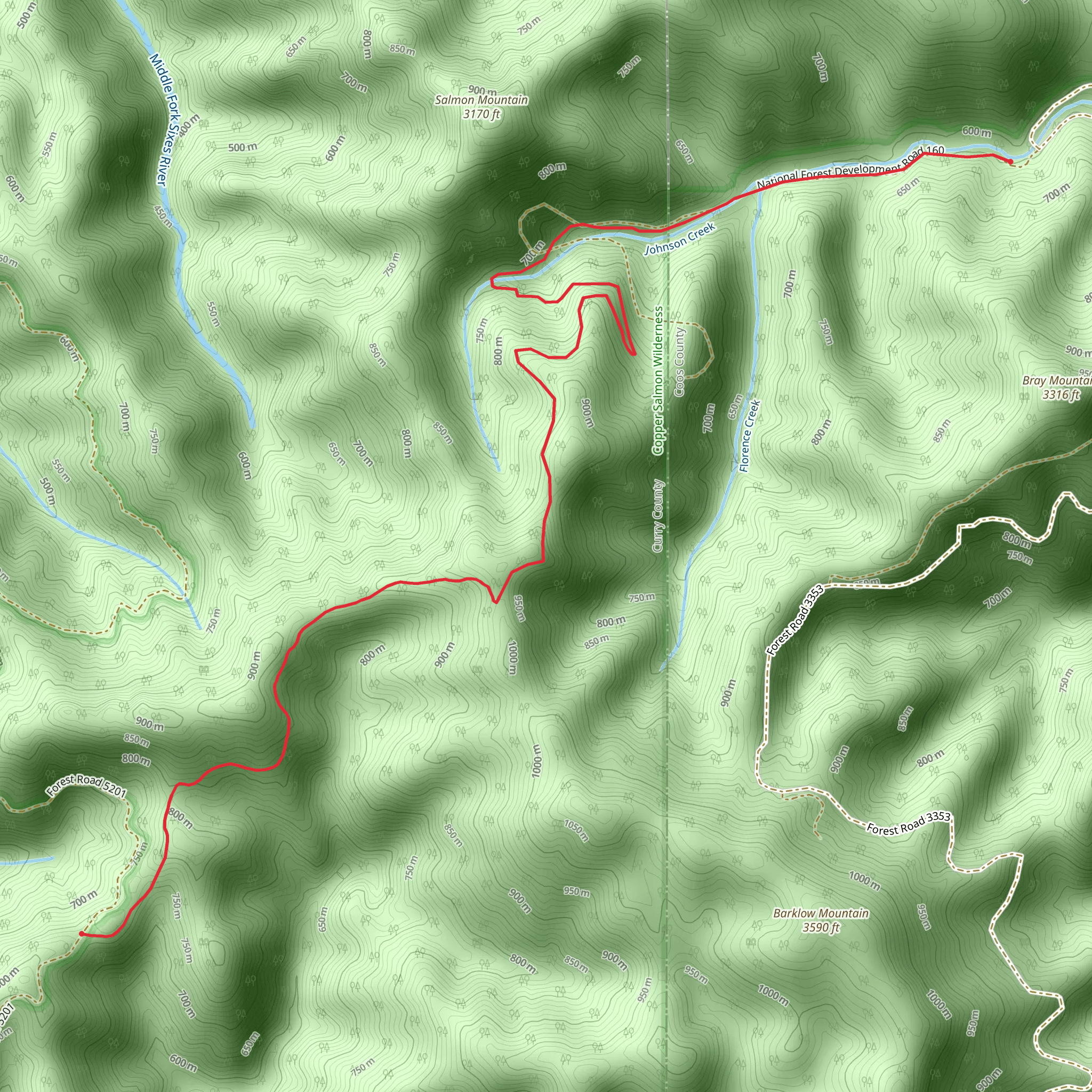 Barklow Mountain Trail mobile static map