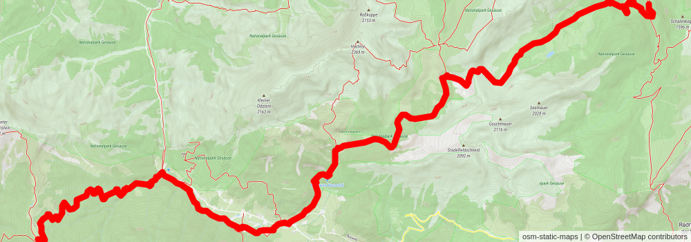 Northern Alpine Trail stage 12 Map