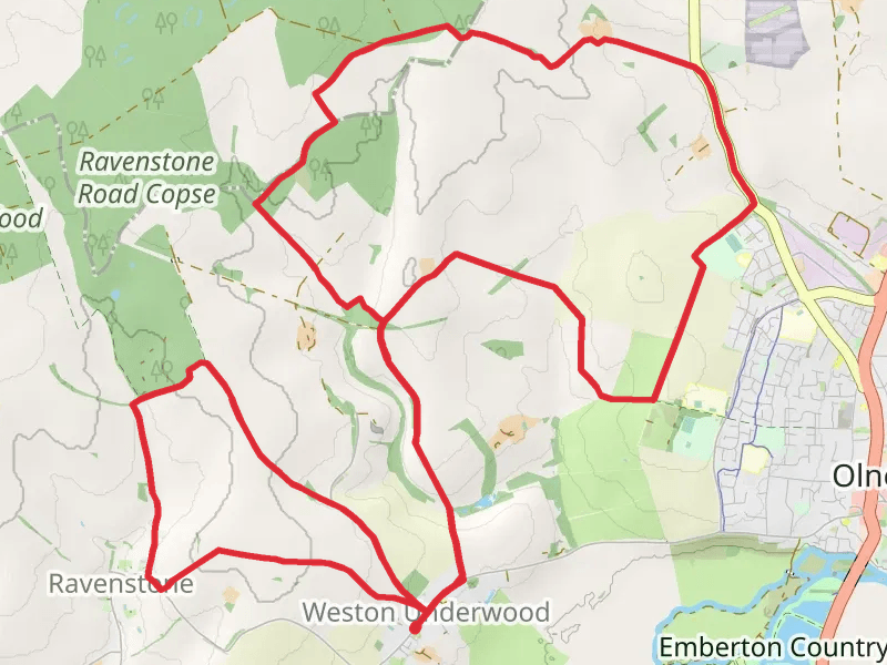 Kilwick Wood, Olney Country Park and Milton Keynes Boundary Walk