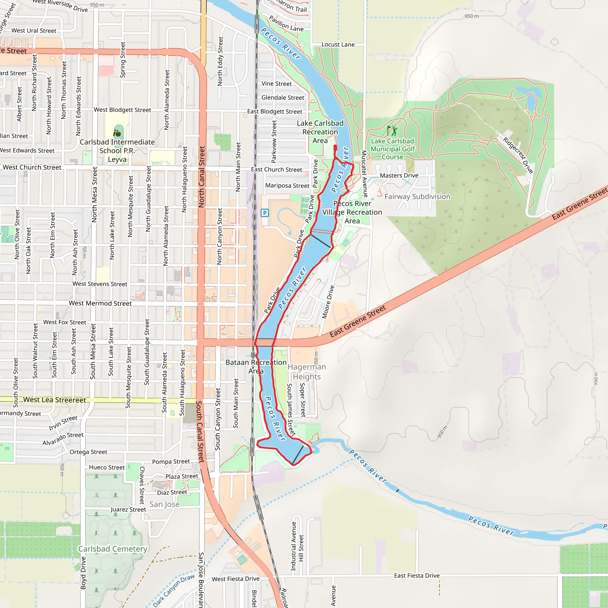 Pecos River Loop mobile static map