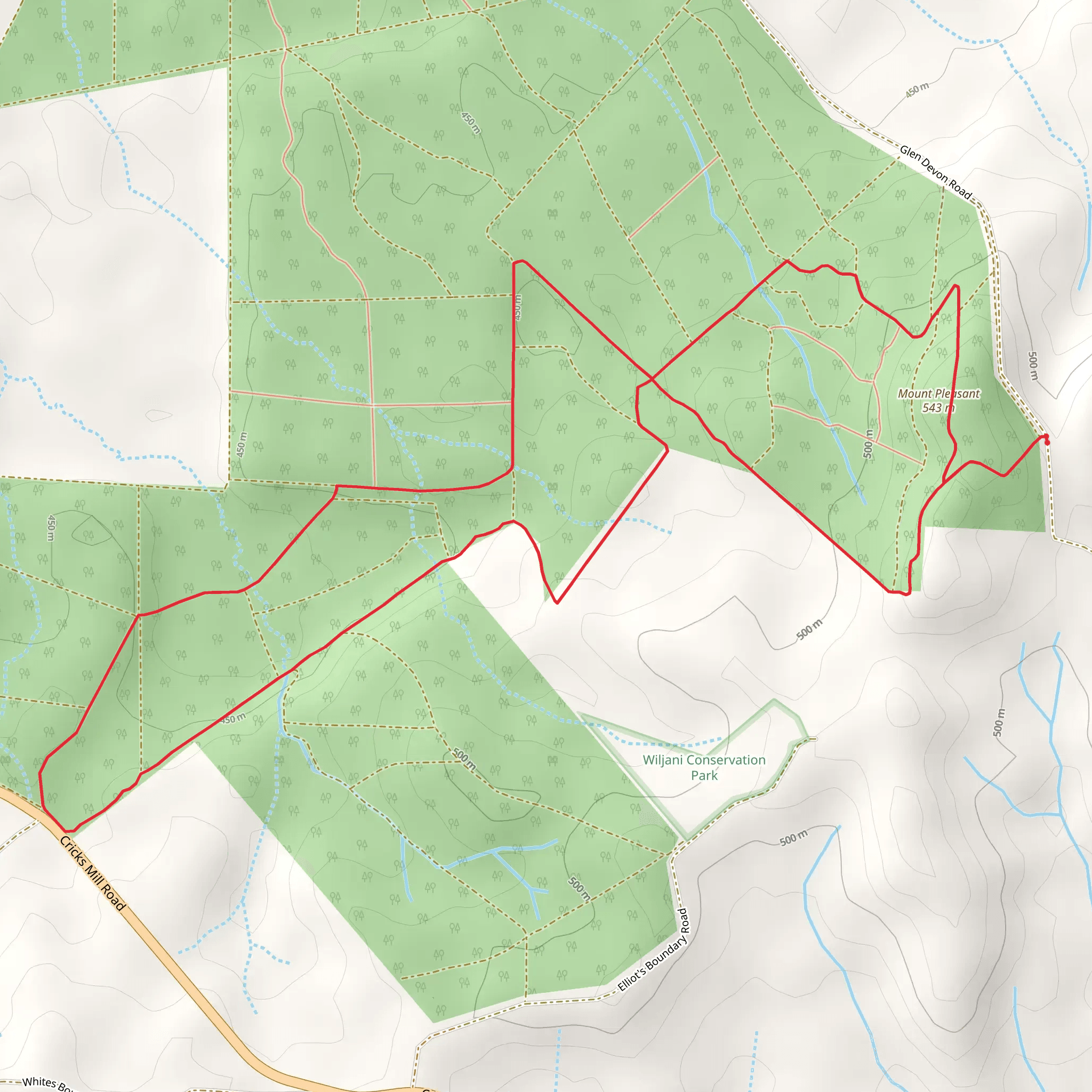 Mount Pleasant Summit Walk mobile static map