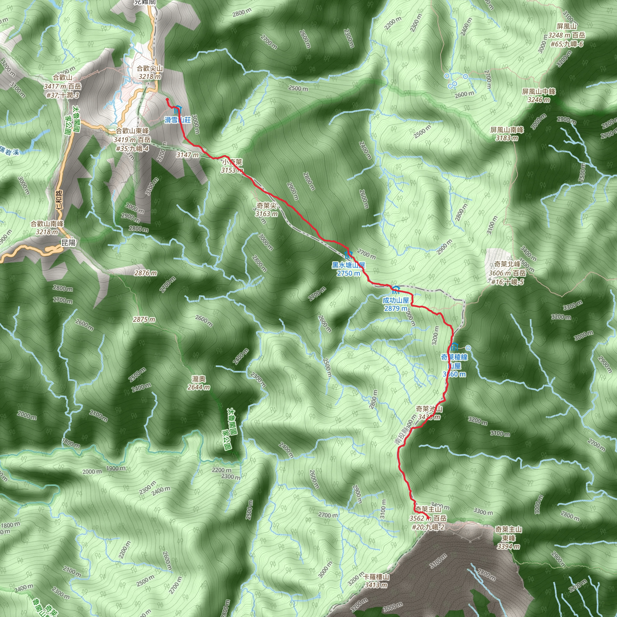 Qilai Mountain mobile static map