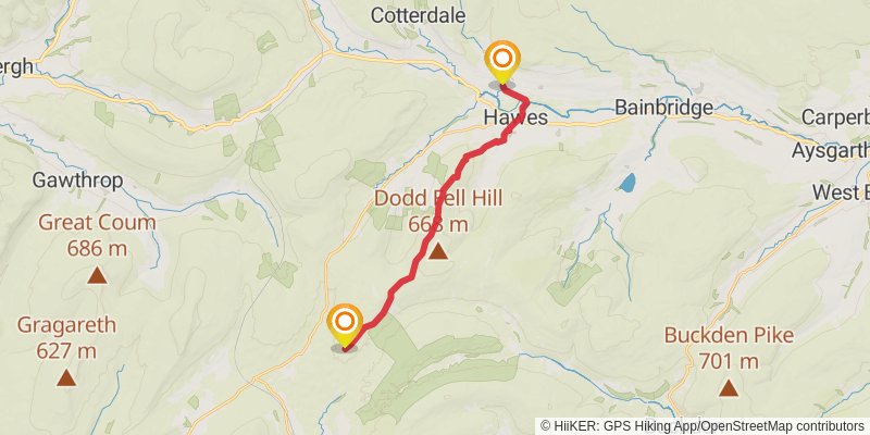 Middleton in Teesdale to Dover Walk stage 4 Map