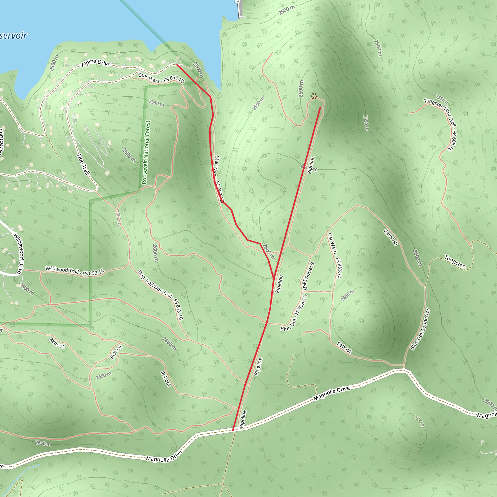 Reynolds Ranch Trail mobile static map