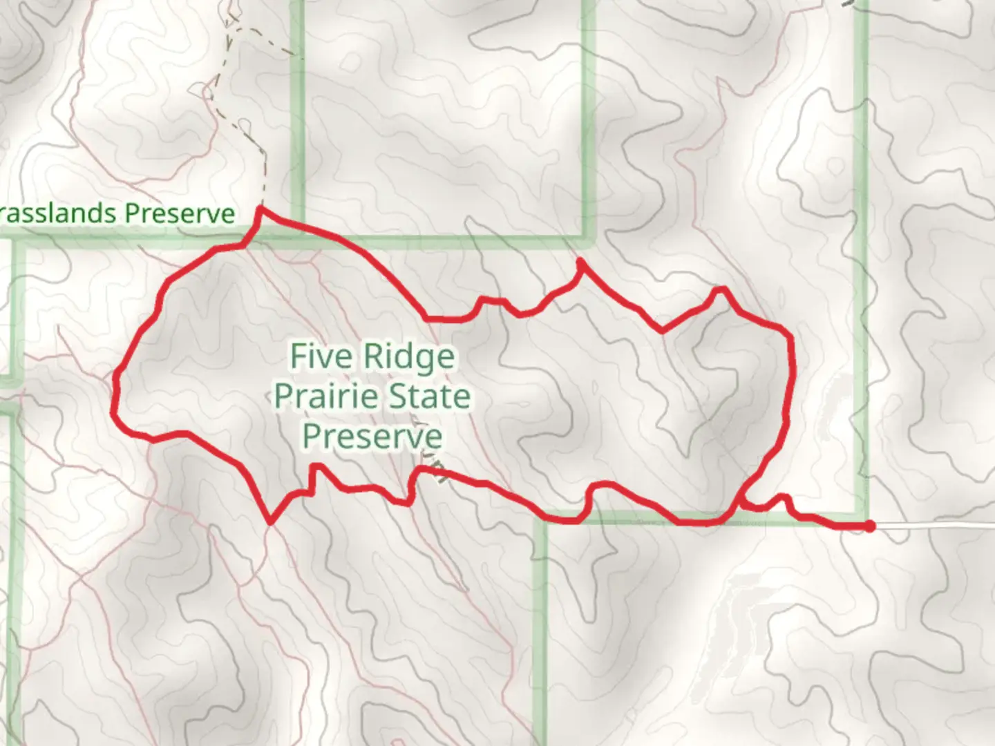 An image depicting the trail Two Sixth Street Loop and its surrounding area.