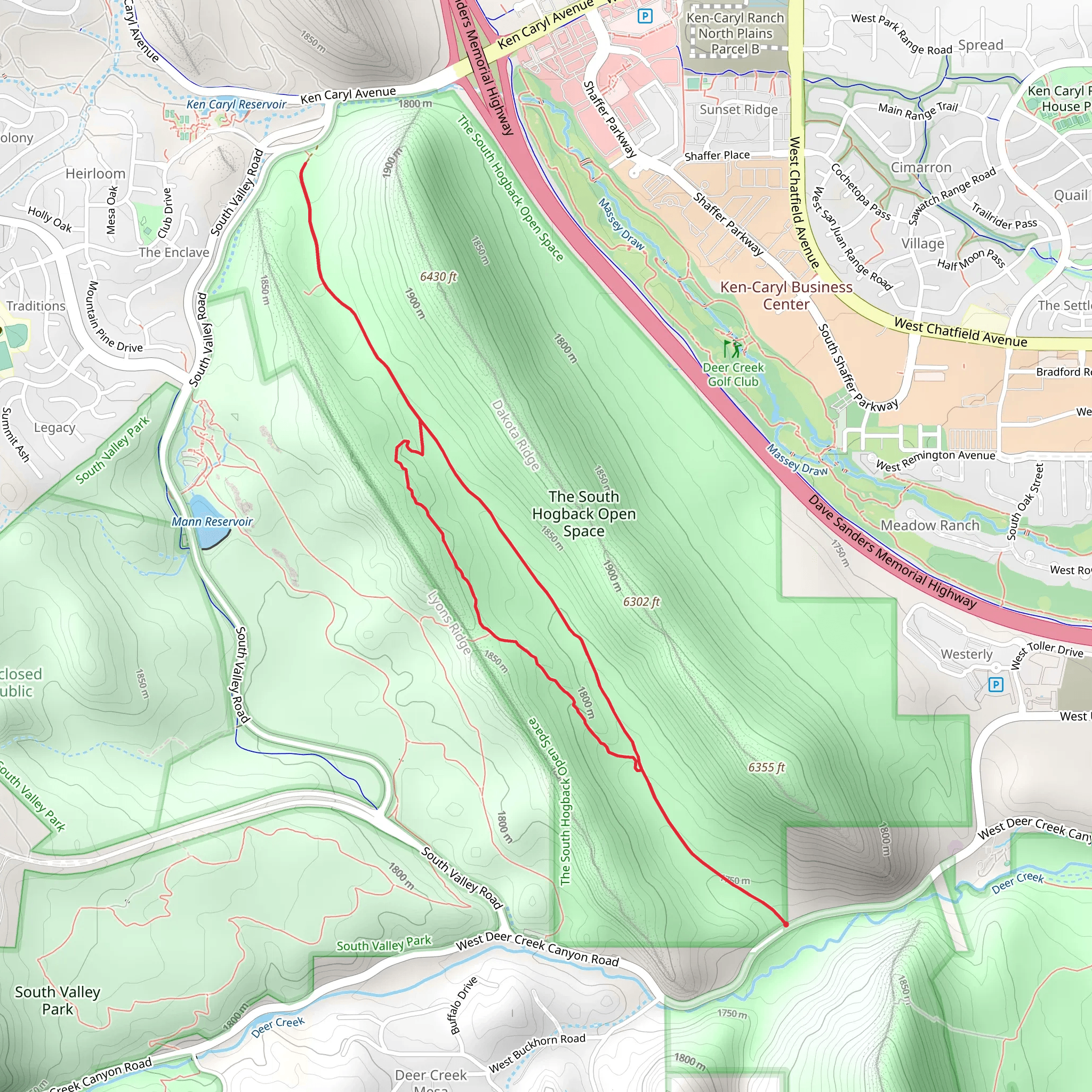 Columbine and Cathy Johnson Trail mobile static map