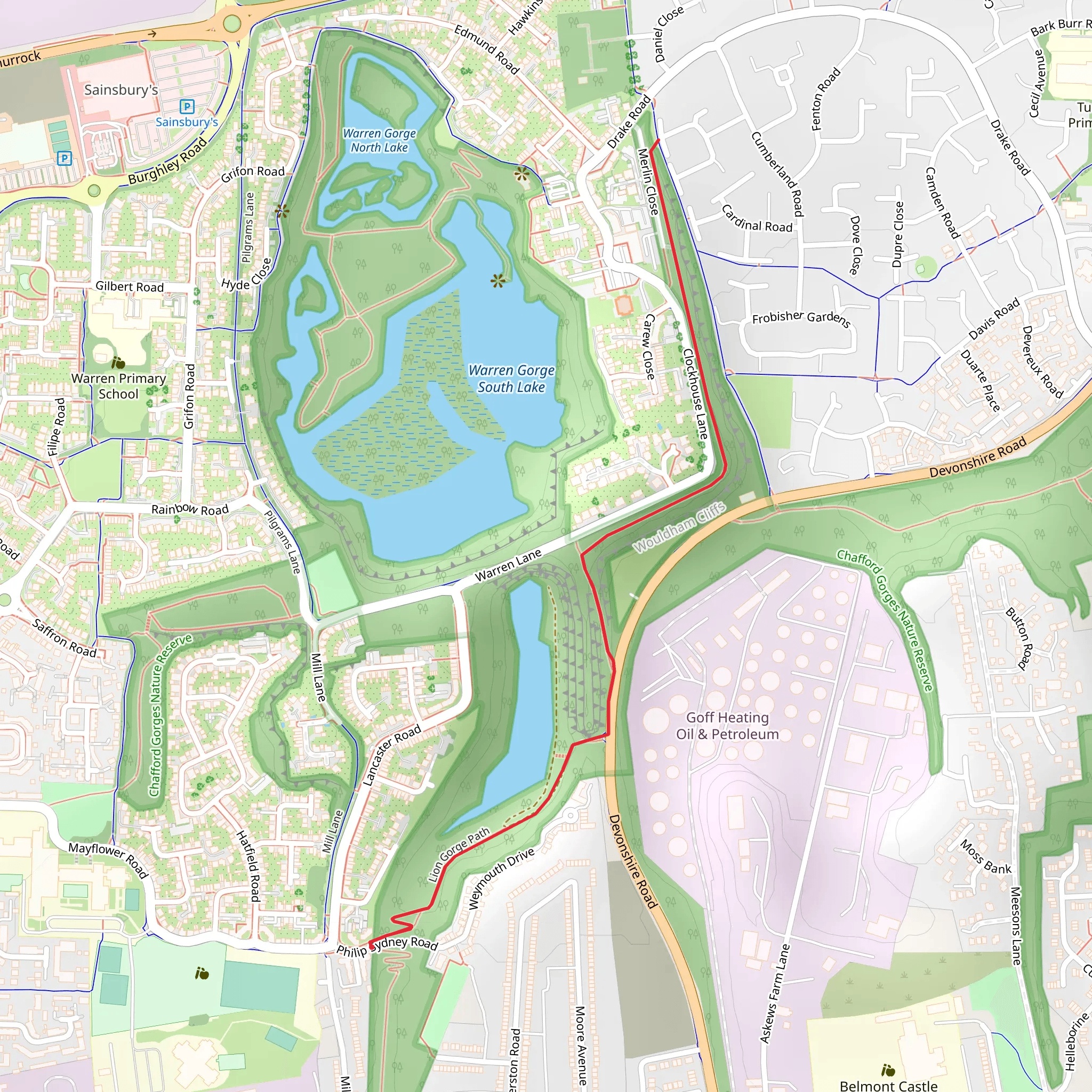 Lion Gorge Walk mobile static map