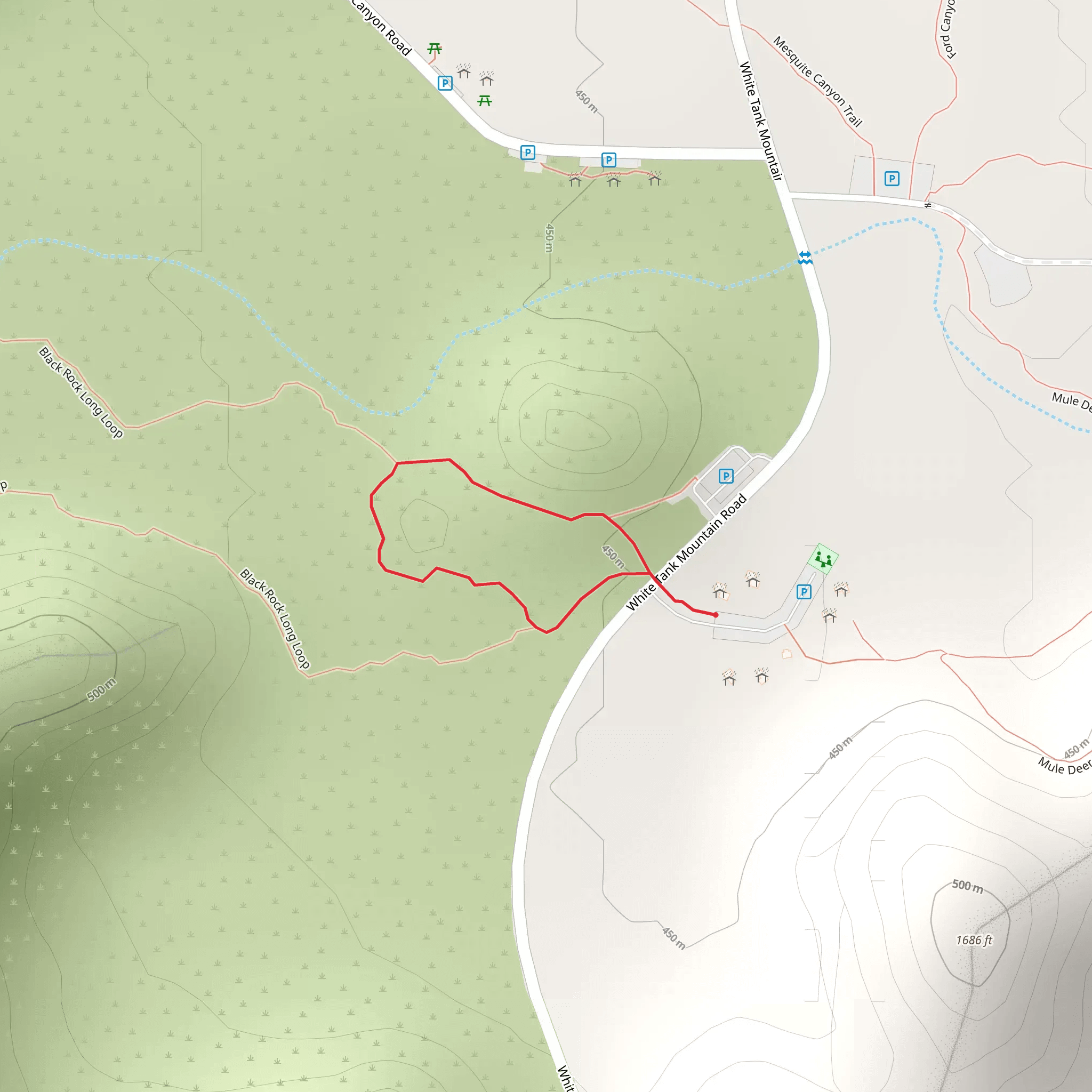 Black Rock Short Loop mobile static map