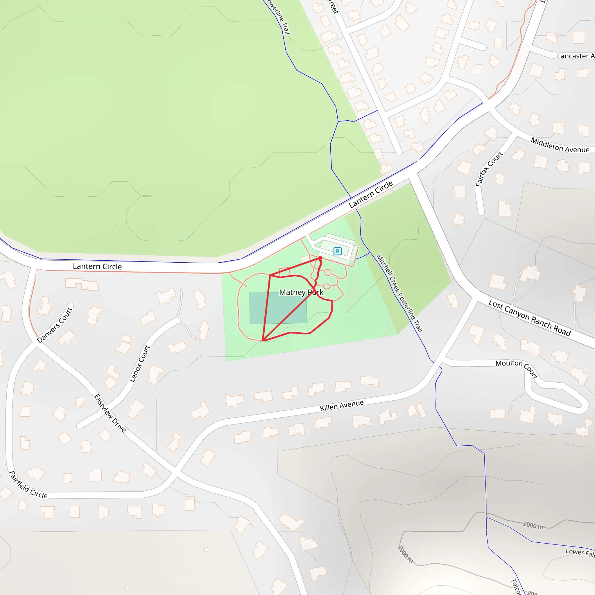 Matney Park Loop mobile static map