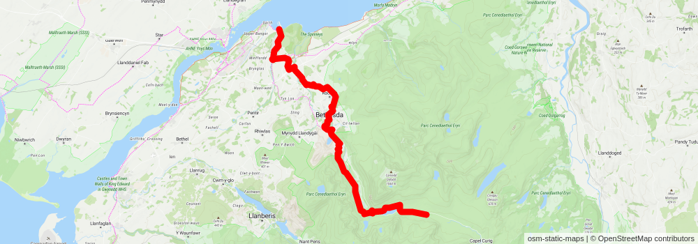 Snowdonia Slate Trail stage 9 Map