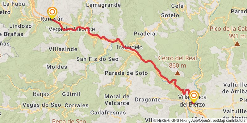 Via de la Plata stage 39 Map