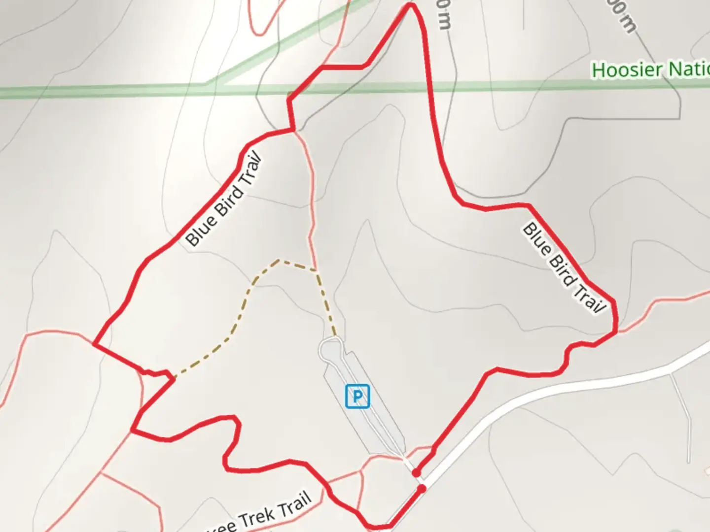 An image depicting the trail Blue Bird Loop Trail and its surrounding area.