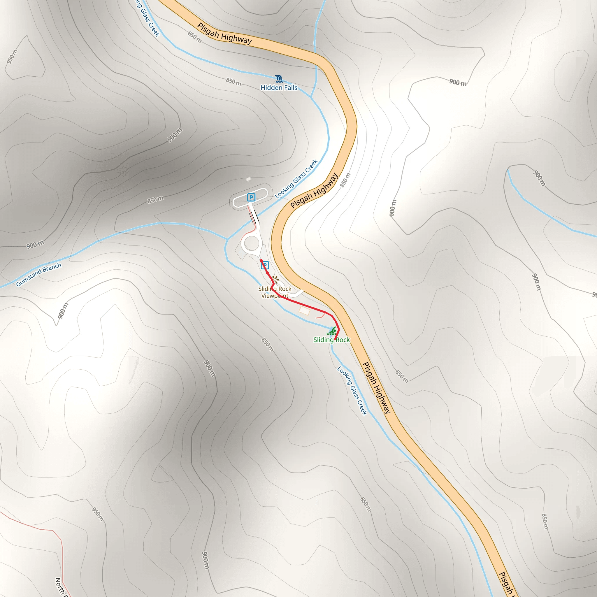 Looking Glass Creek Out and Back mobile static map