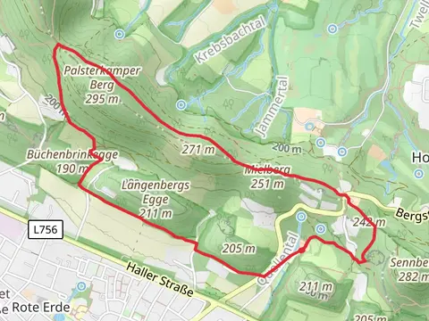 Egge, Palsterkamper Berg and Mielberg Loop via Quellweg