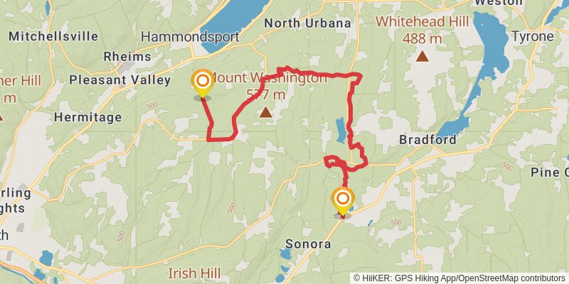 Finger Lakes Trail stage 20 Map