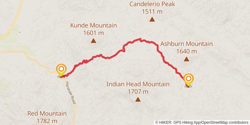 Arizona Trail - Passage 2 - Canelo Hills West Trail stage 2 Map