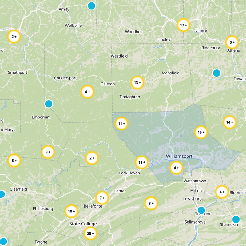 Lycoming County Static Map