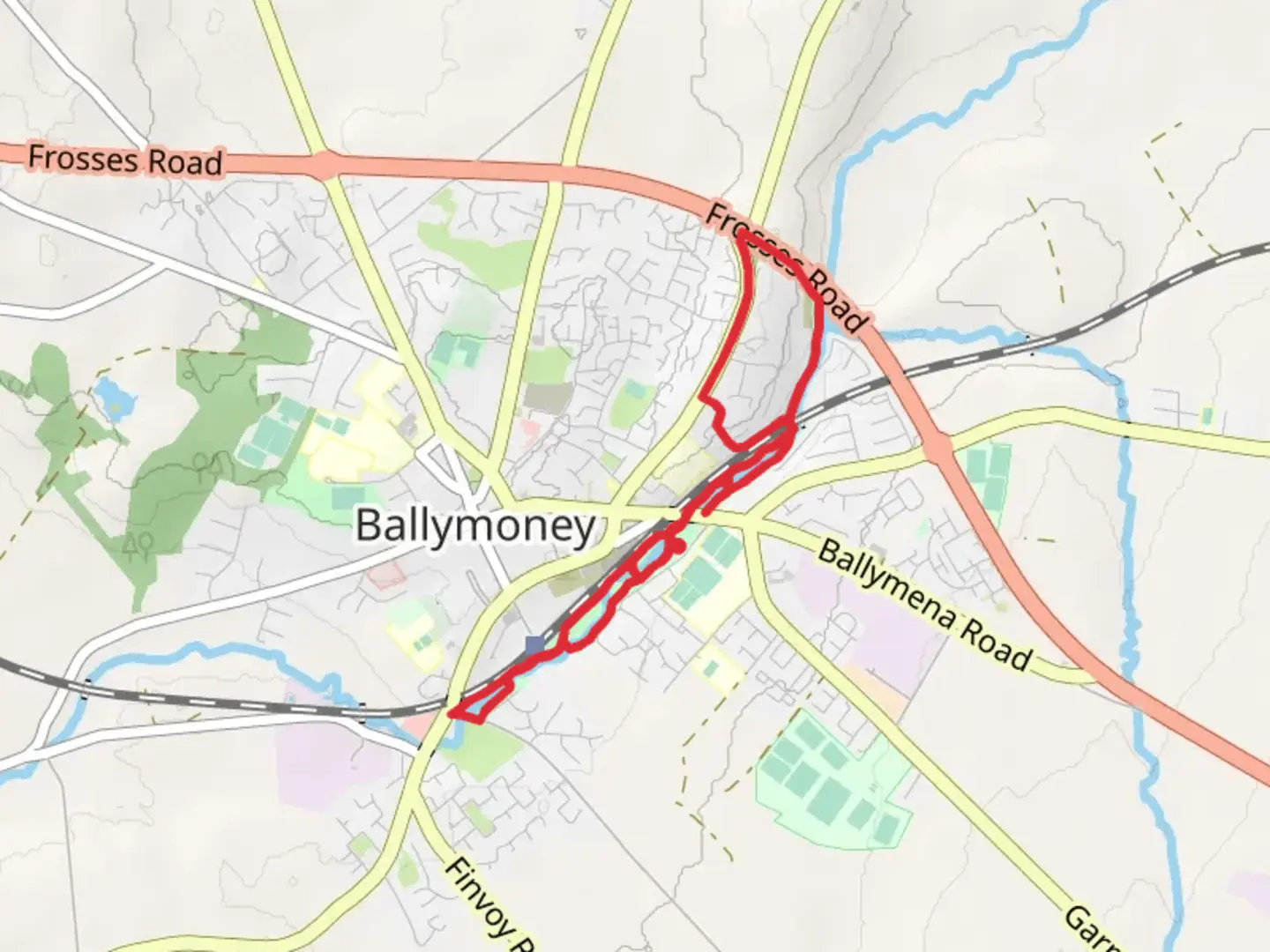 An image depicting the trail Riverside Park and its surrounding area.