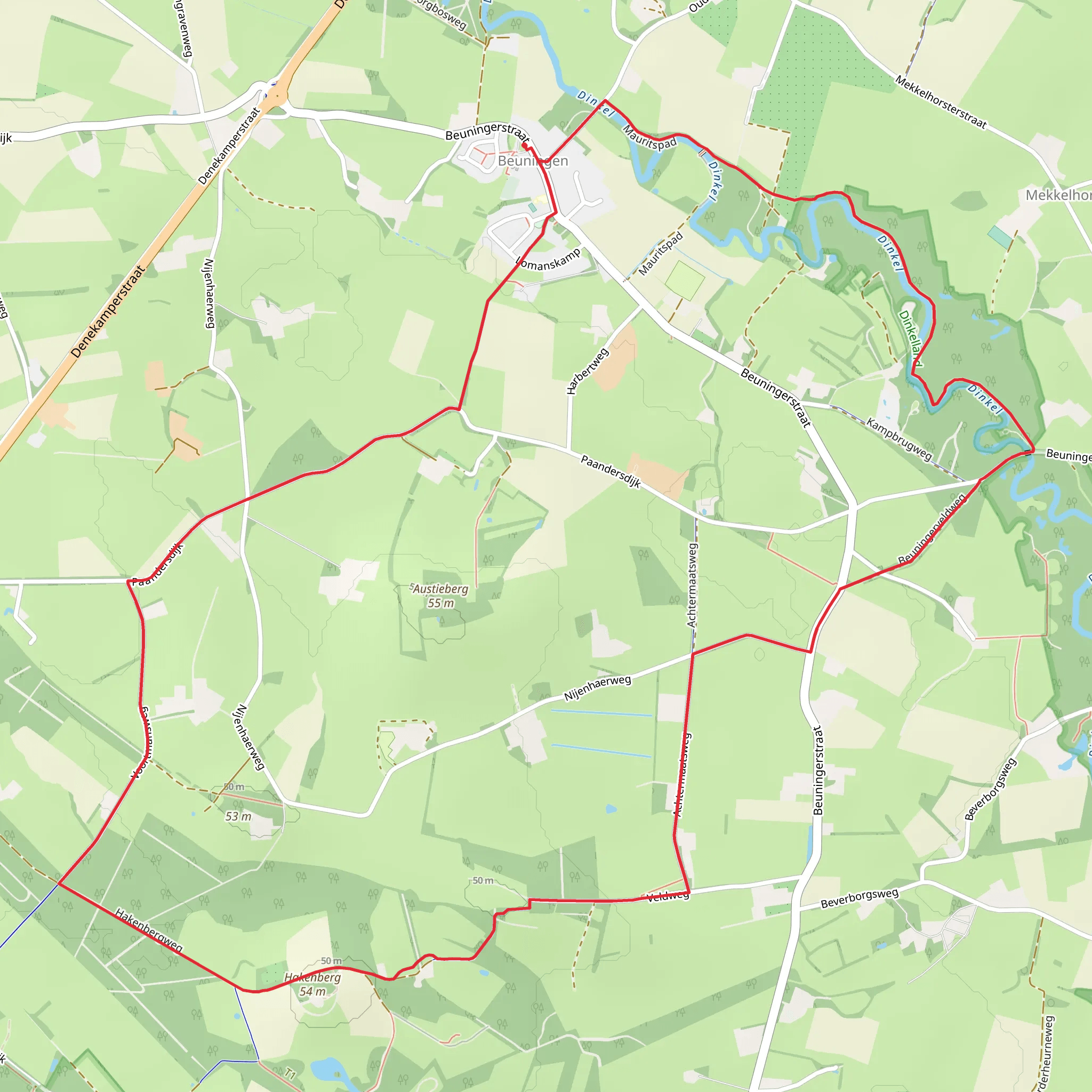 Hakenberg and Austie in Beuningen mobile static map