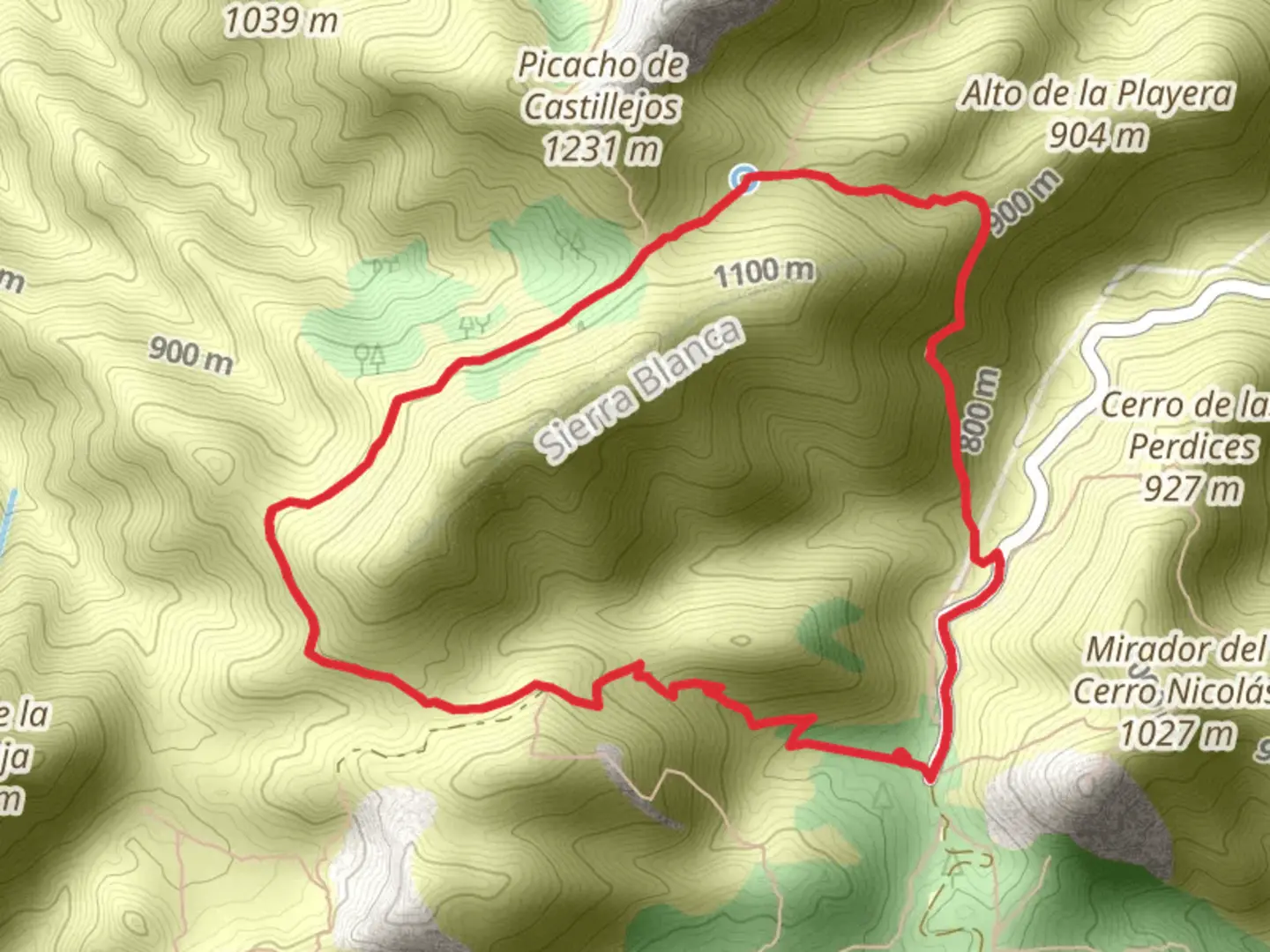 An image depicting the trail Juanar - El Pozuelo PR A 278 and its surrounding area.
