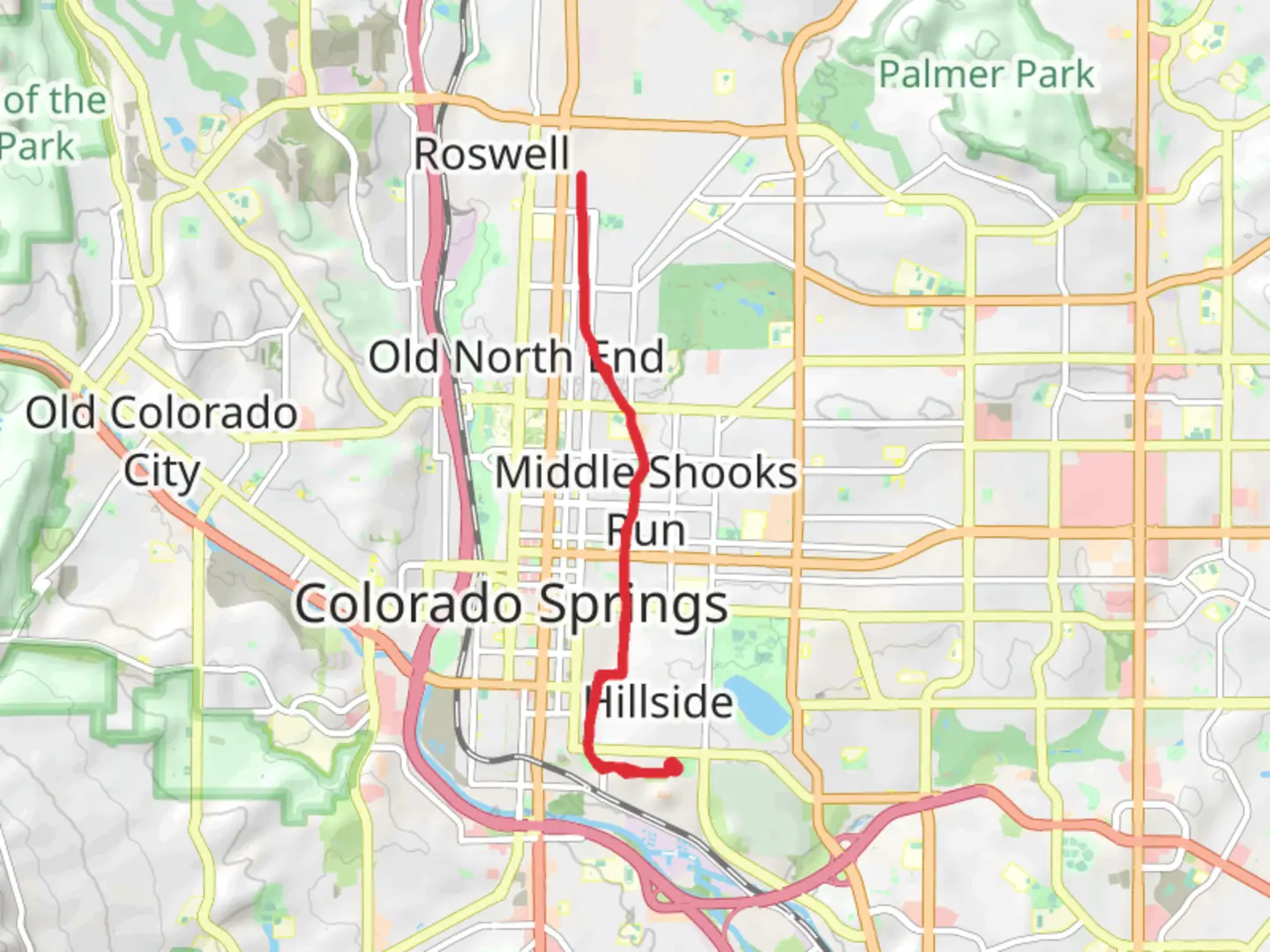 An image depicting the trail Shooks Run Trail and its surrounding area.