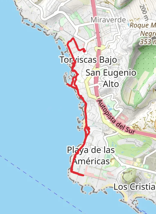 Adeje Walking mobile static map