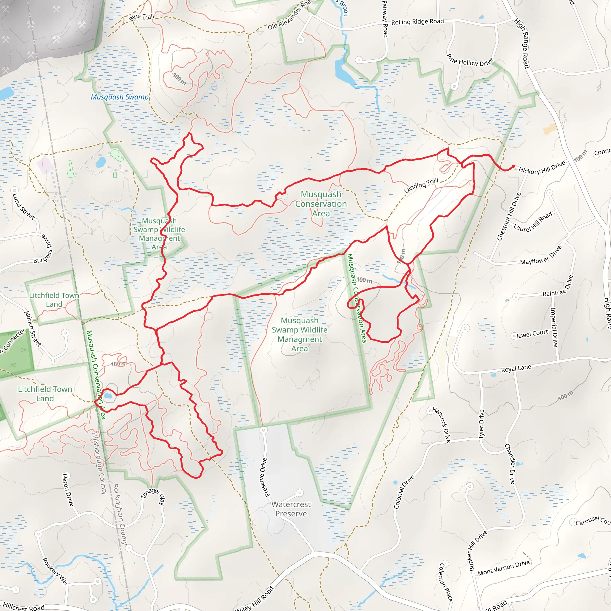 Litchfield State Forest Loop mobile static map