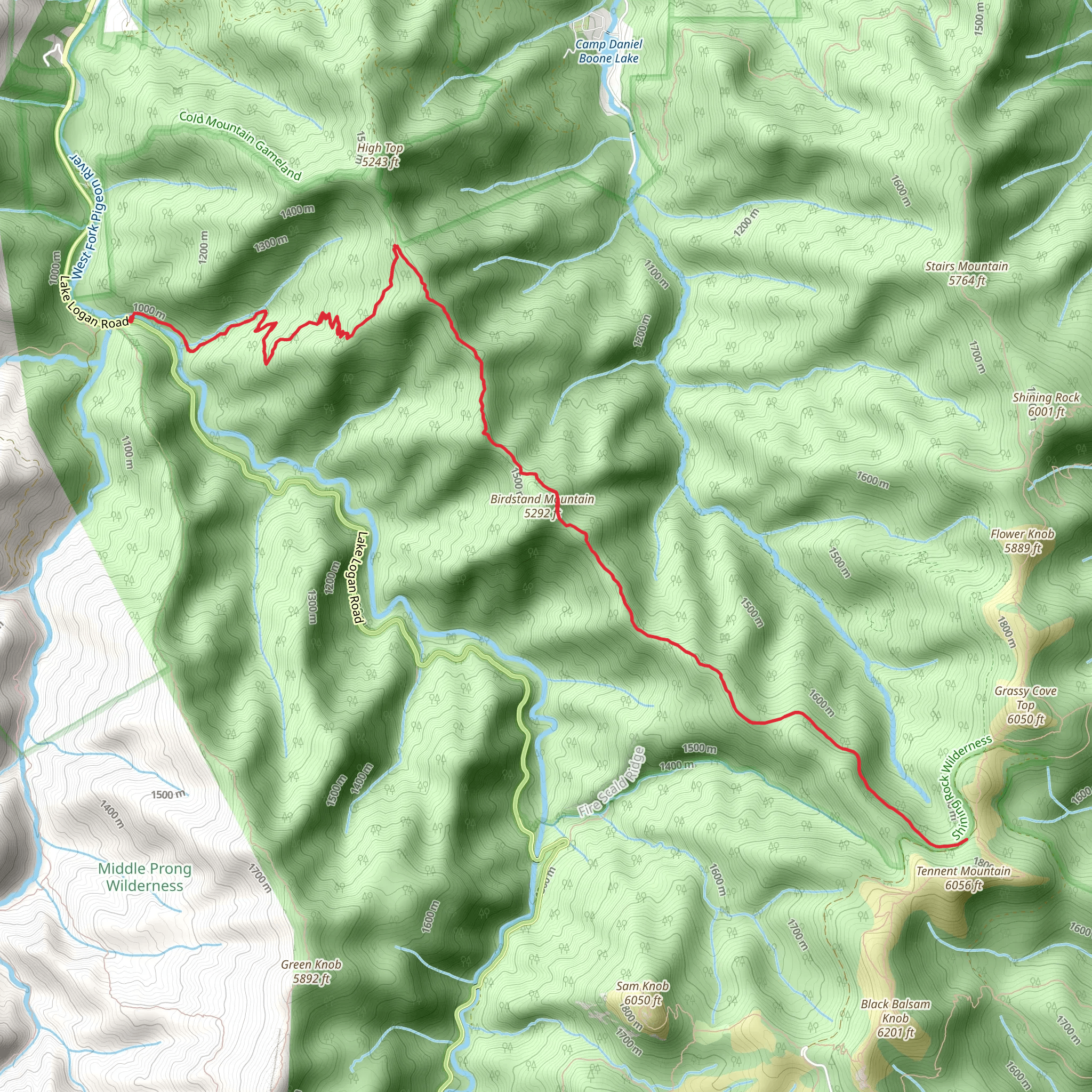 Fork Mountain Trail mobile static map