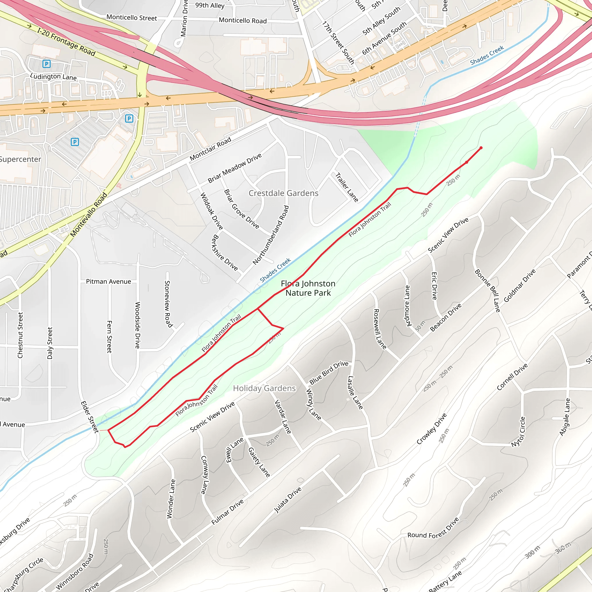 Flora Johnston Trail Loop mobile static map