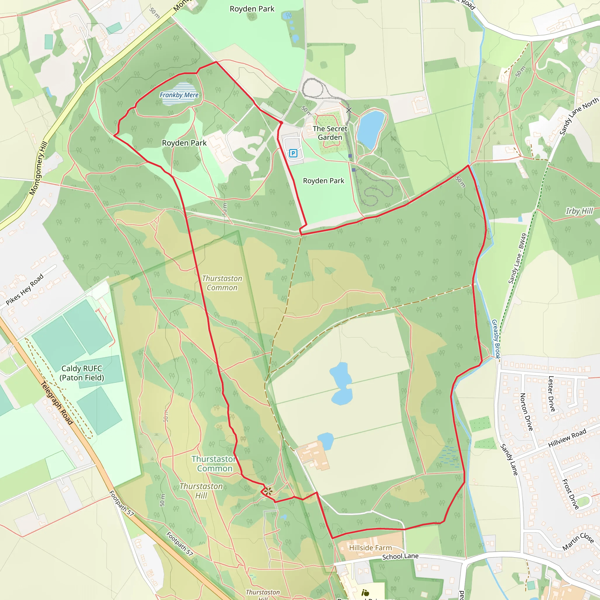 Royden Park mobile static map