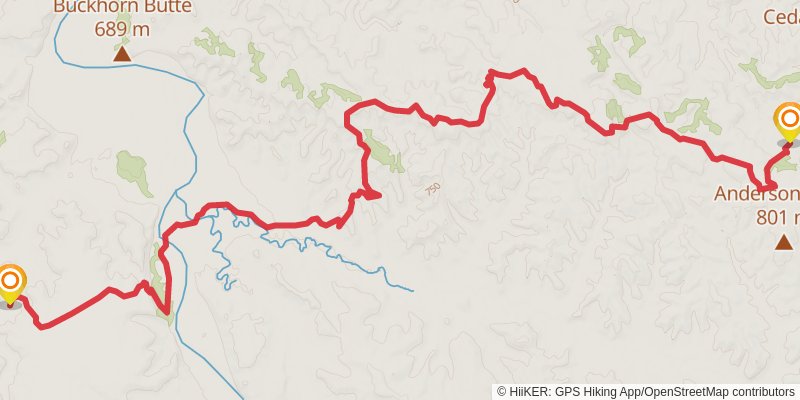 Maah Daah Hey Trail stage 8 Map